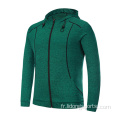 Zipper Sports Gym Vêtements de fitness Unisexe Hoodies masculins